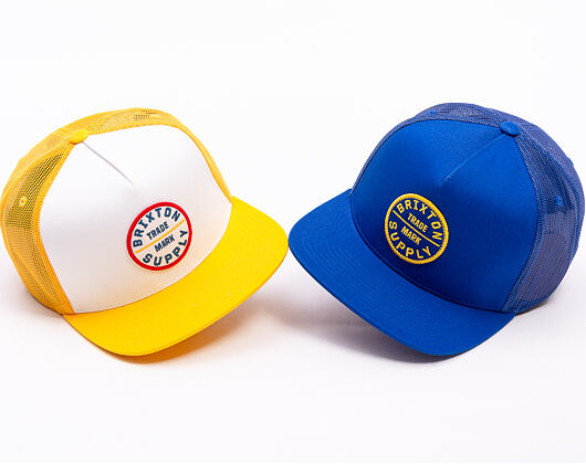 Kšiltovka Brixton - Oath Mp Trucker Hat - Yellow/White/Yellow