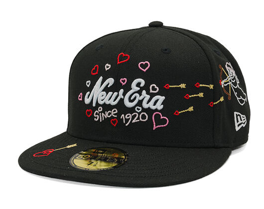 Kšiltovka New Era - Vday Scribble 59FIFTY - Black / White / Scarlet