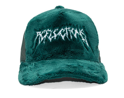 Kšiltovka Reflection Luxury Fuzzy Trucker - Bottle Green/ White