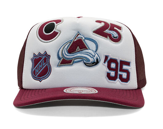 Kšiltovka Mitchell & Ness - Gridlock Trucker - Colorado Avalanche - White