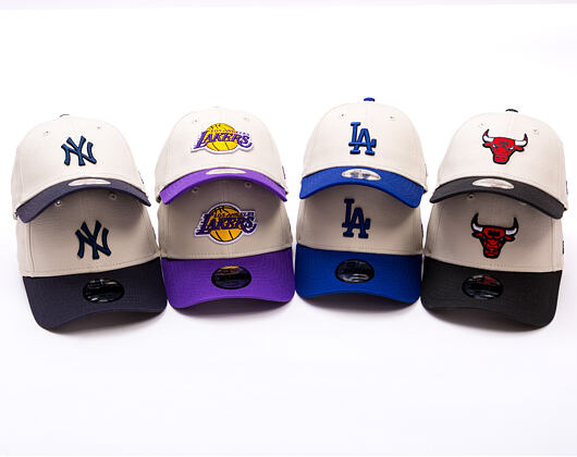 Dětská Kšiltovka New Era - NBA Color Block 9FORTY - LA Lakers - Stone / Purple