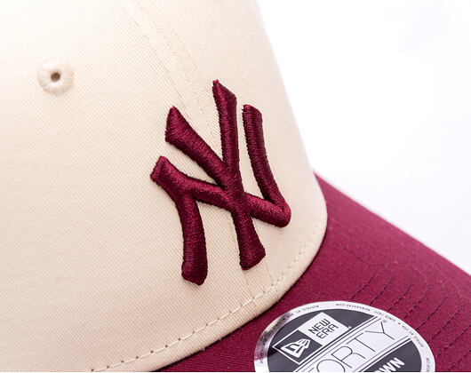Kšiltovka New Era - MLB WS Patch Retro 9FORTY M-CROWN - NY Yankees - Cream / Burgundy