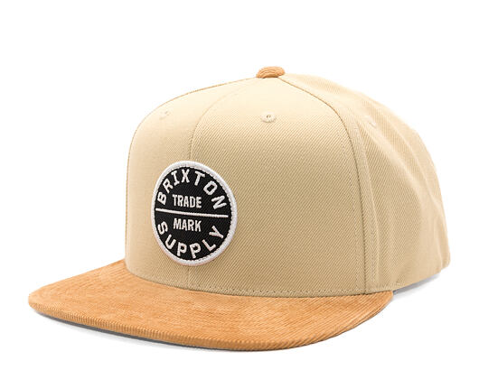 Kšiltovka Brixton - Oath Iii Snapback - Sand/Light Brown Corduroy