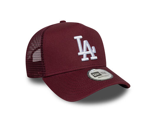 Kšiltovka New Era - MLB League Essential 9FORTY Trucker - LA Dodgers - Burgundy / White
