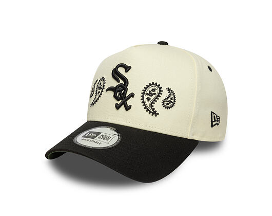 Kšiltovka New Era - MLB Paisley Bandana 9FORTY A-Frame - Chicago White Sox - Cream / Black