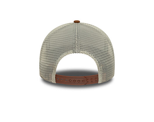 Kšiltovka New Era - Western Oval Patch Foam 9FORTY Trucker - Stone / Auburn