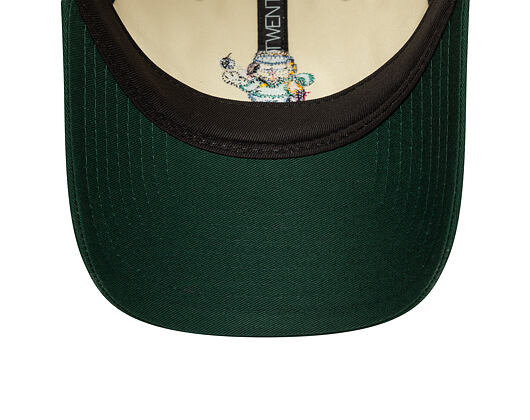 Kšiltovka New Era - Garfield at Golf Course 9TWENTY - Cream / Dark Green