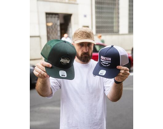 Kšiltovka Brixton - Gibson C Np Mp Trucker Hat - Deep Forest/Deep Forest