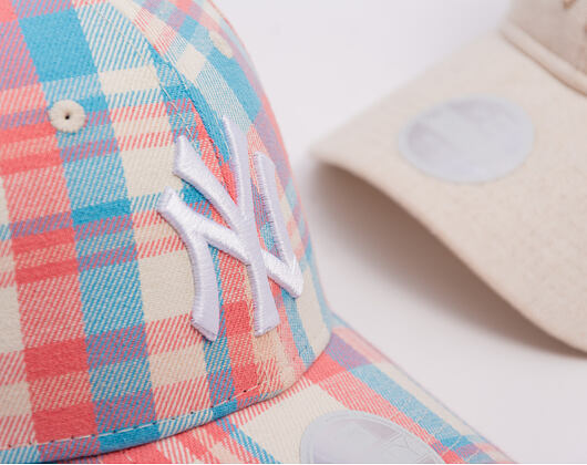 Dámská Kšiltovka New Era - MLB Check 9FORTY - NY Yankees - Pink Lift / White