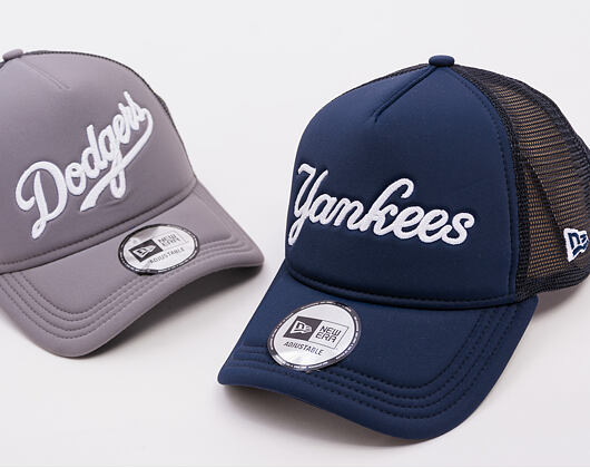 Kšiltovka New Era - MLB Foam Script 9FORTY Trucker - NY Yankees - Navy