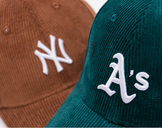 Kšiltovka New Era - MLB Cord 9FORTY M-CROWN - Oakland Athletics - Dark Green
