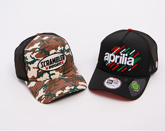 Kšiltovka New Era - PIAGGIO Print 9FORTY Trucker - Black