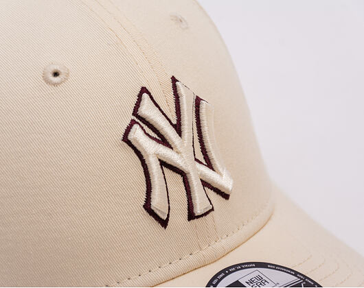 Kšiltovka New Era - MLB Team Outline 9FORTY - NY Yankees - Cream / Burgundy