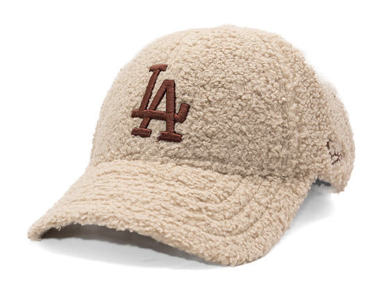 Kšiltovka New Era - MLB Borg Teddy Fleece 9FORTY - LA Dodgers - Cream
