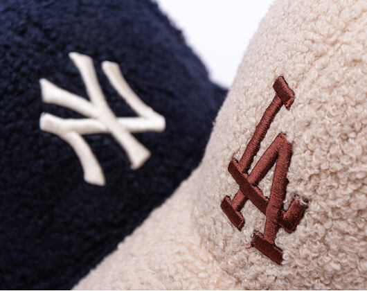 Kšiltovka New Era - MLB Borg Teddy Fleece 9FORTY - LA Dodgers - Cream