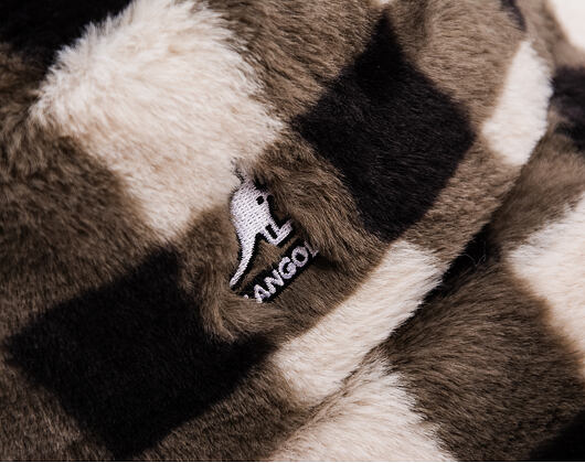Klobouk Kangol - Faux Fur Bucket - Black Check