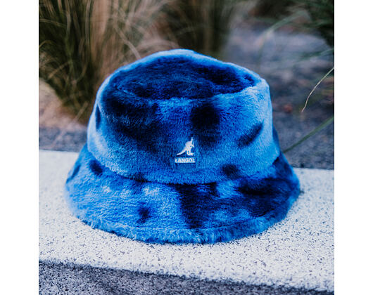 Klobouk Kangol - Faux Fur Bucket - Blue Iridescent Clouds