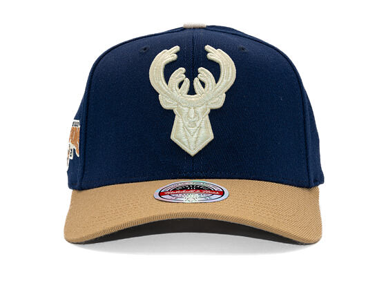 Kšiltovka Mitchell & Ness - Sand Storm Classic Red - Milwaukee Bucks - Navy/Sand