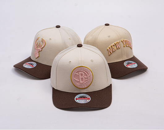 Kšiltovka Mitchell & Ness - Blush Sand Classic Red - Brooklyn Nets - Sand/Brown