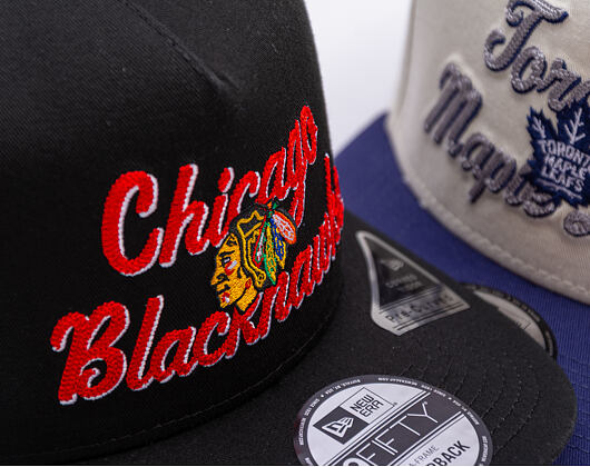 Kšiltovka New Era - NHL Chainstitch 9FIFTY A-Frame - Chicago Blackhawks - Black