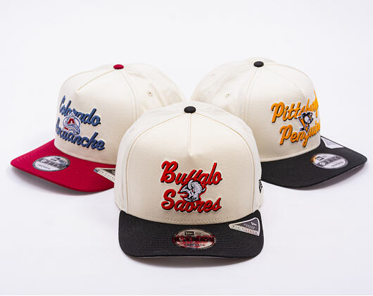 Kšiltovka New Era - NHL Chainstitch 9FIFTY A-Frame - Buffalo Sabres - Chrome White