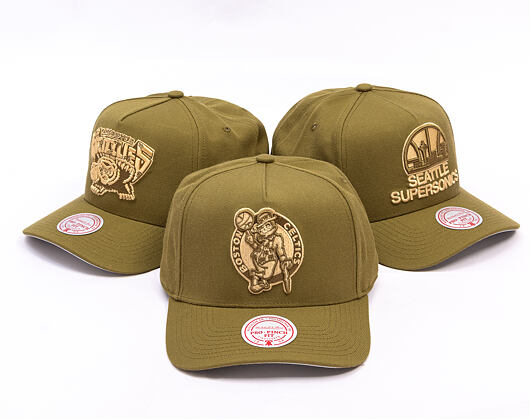 Kšiltovka Mitchell & Ness - NBA Fashion Basic Pro - Boston Celtics - Olive