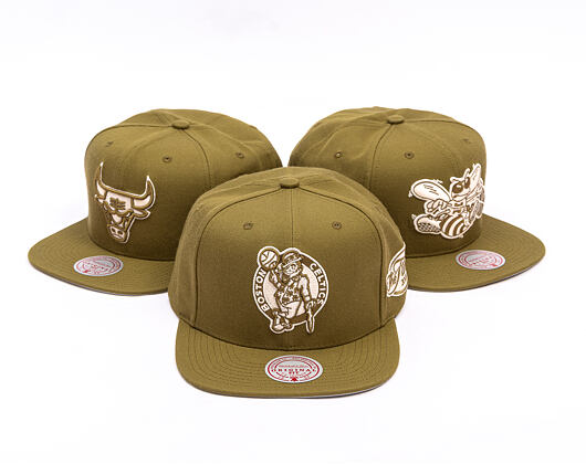 Kšiltovka Mitchell & Ness - NBA Fashion Basic Snapback - Boston Celtics - Olive