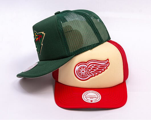 Kšiltovka Mitchell & Ness - NHL Vintage Block Trucker - Detroit Red Wings - Cream