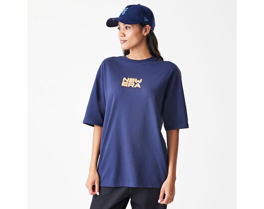 Triko New Era - Branded Location Oversized Tee - Navy
