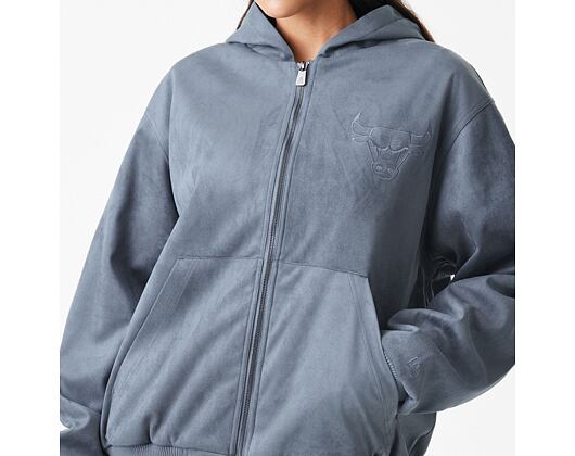 Bunda New Era - NBA Suede Hooded Jacket - Chicago Bulls - Grape