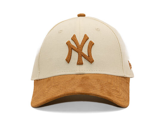 Dámská Kšiltovka New Era - MLB Faux Suede 9FORTY - NY Yankees - Cream / Camel
