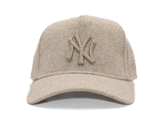 Kšiltovka New Era - MLB Melton Wool 9FORTY A-Frame - NY Yankees - Stone