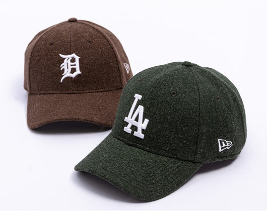 Kšiltovka New Era - MLB Melton Wool 9FORTY - LA Dodgers - Dark Green / White