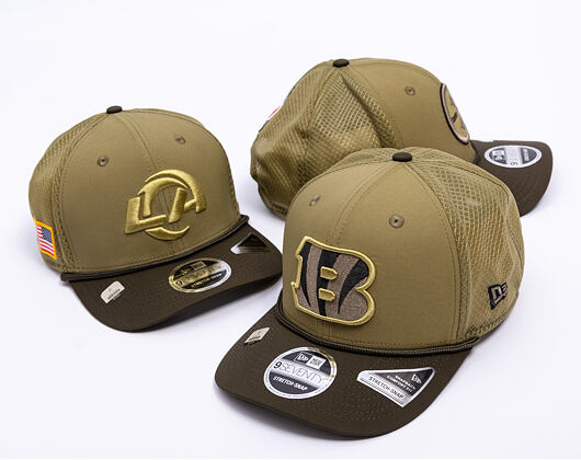 Kšiltovka New Era - NFL25 "Salute to Service" - 9SEVENTY Stretch-Snap - Cincinnati Bengals