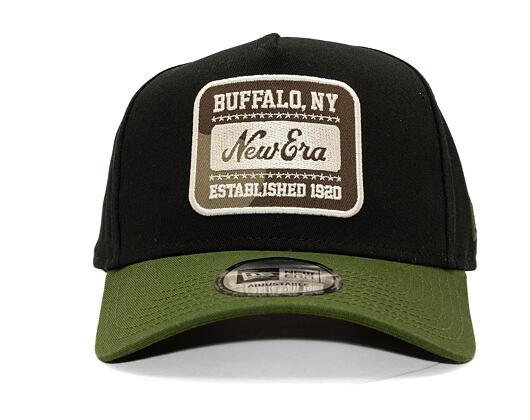 Kšiltovka New Era - Branded Camo Patch 9FORTY A-Frame - Black / Rifle Green