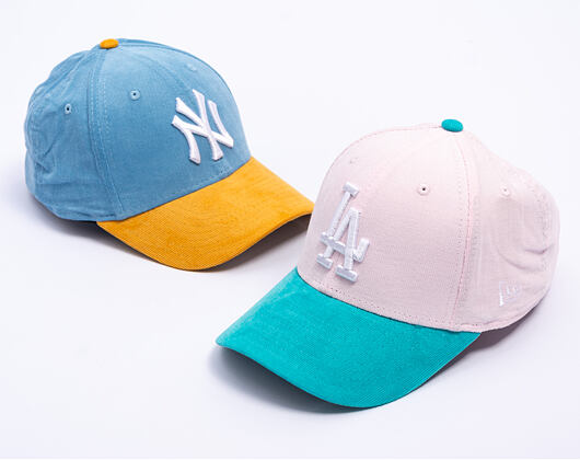 Dětská Kšiltovka New Era - MLB Kids Cord 9FORTY - LA Dodgers - Light Pink / Mint