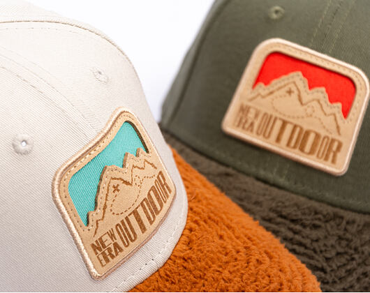 Dětská Kšiltovka New Era - Branded Kids Outdoor 9FORTY - Stone / Auburn