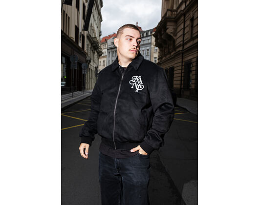 Bunda Karl Kani - Legacy Faux Suede Bowling Jacket - Black