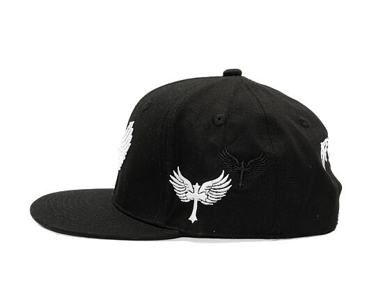 Kšiltovka Reflection Luxury Shine Loud Snapback - Satin Black / White
