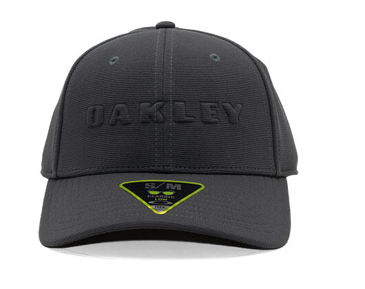 Kšiltovka Oakley - Bark Embossed Hat - Pitch Black/Flame Red