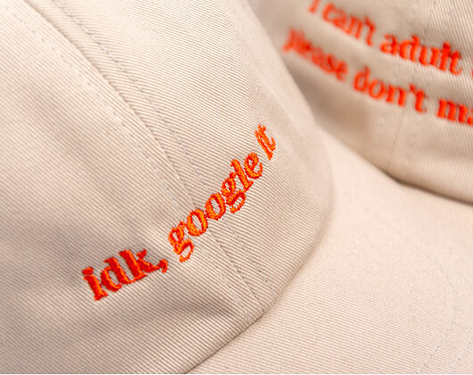 Kšiltovka 8by8 - Dadcap - "idk, google it" - Tan/Orange