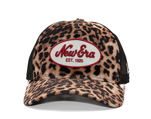 Dámská Kšiltovka New Era - Branded Leopard 9FORTY M-CROWN Trucker - Camel