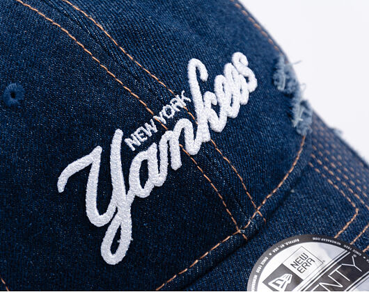 Kšiltovka New Era - MLB Denim Distress 9TWENTY - NY Yankees - Navy