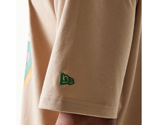 Triko New Era - Fruit Graphic Oversized Tee - Camel