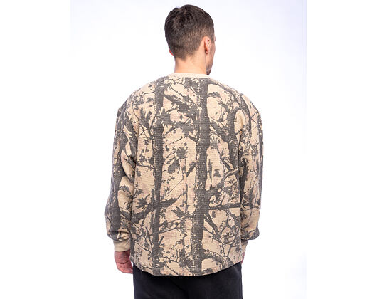 Triko s dlouhým rukávem Karl Kani - Signature Wood Camo Waffle Longsleeve