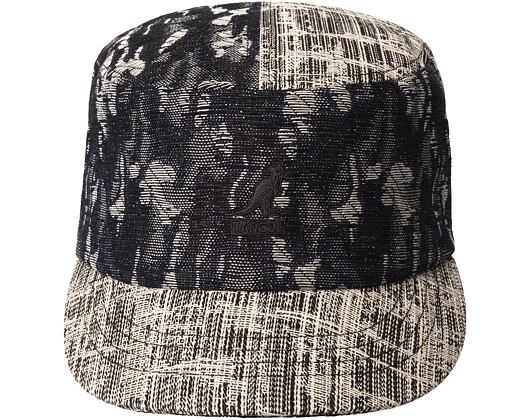 Kšiltovka Kangol - TRENDS PACK - Denim Mashup Army Cap - Black Topstitch