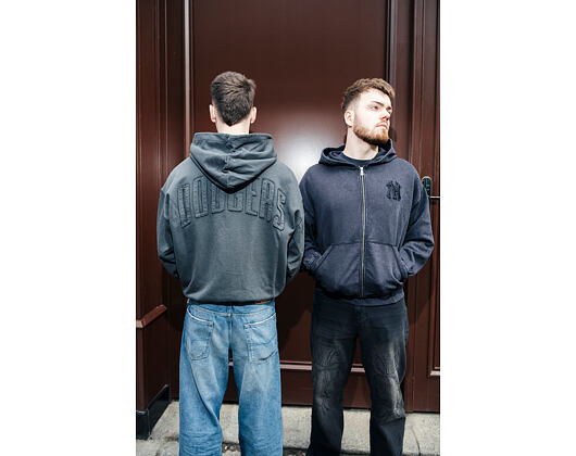 Mikina New Era - MLB Washed Full Zip Hoody - LA Dodgers - Dark Grey