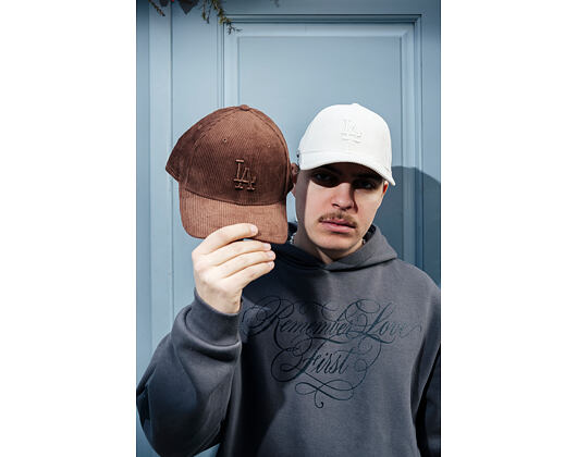 Kšiltovka New Era - MLB Cord 9FORTY M-CROWN - LA Dodgers - Chestnut Brown