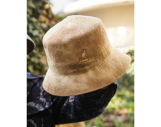 Klobouk Kangol - Tie Dye Knit Bucket - Tan/Natural