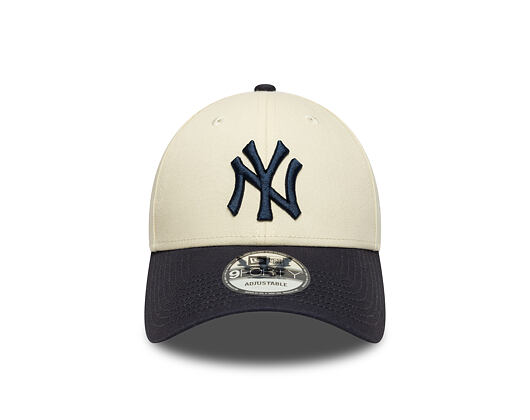 Kšiltovka New Era - MLB Color Block 9FORTY - NY Yankees - Cream / Navy